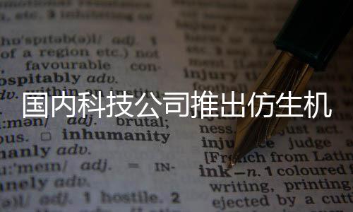 而设推出机器计人 人类陪伴专为国内公司科技仿生