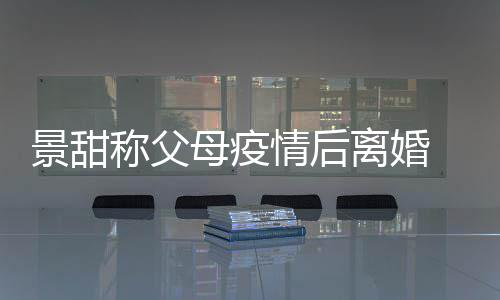 甜父景甜 景母疫母为情后内幕离婚离婚称父原因什么